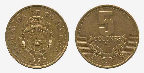 Costa Rica Km227(Vf-Xf) 5 Colones