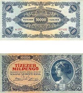 Hungary P126(Au) 10,000 Milpengo