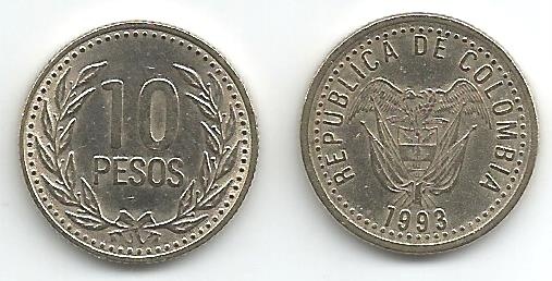 Colombia Km281.1(U) 10 Pesos