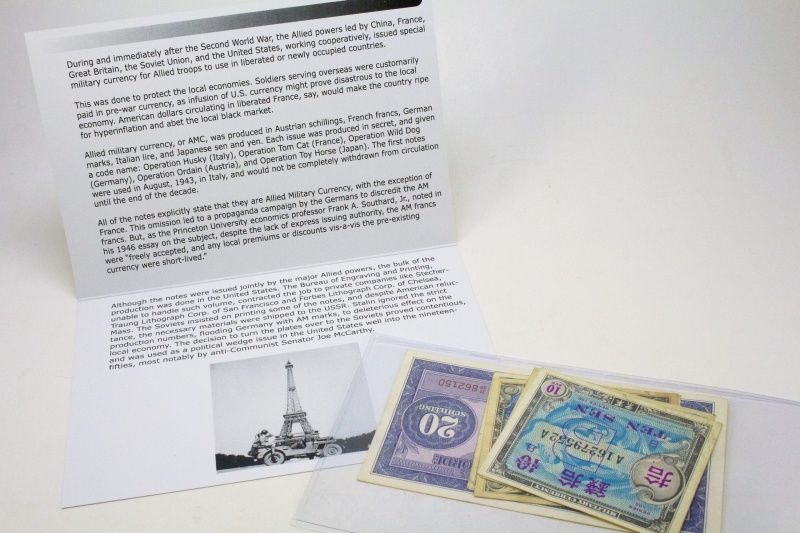 Fall Of The Axis: Set Of 5 Allied Military Currency Notes