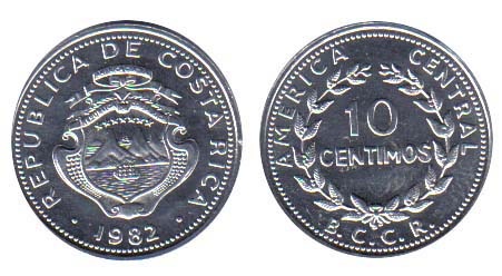 Costa Ricakm185.2A(U) 10 Centimos