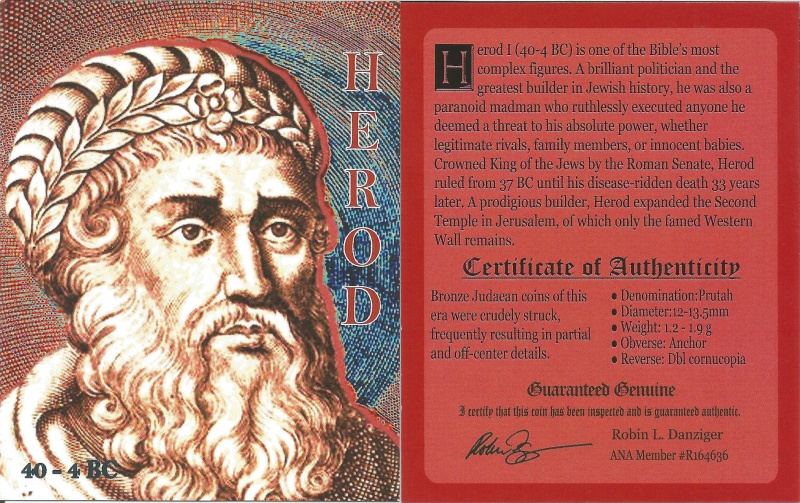 Judaea Ae Herod 1St (40-4 Bc) Prutah Ngc(Hg)