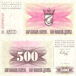 Bosnia-Herzegovina P14(U) 500 Dinara