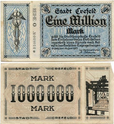 Germanyp1923-6(F-Au) 1 Million Mark