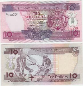 Solomon Islands P20(U) 10 Dollars