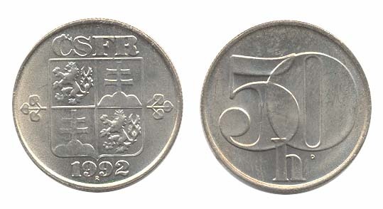 Czechoslovakia Km144(U) 50 Haleru