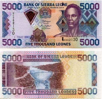 Sierra Leone P28(U) 5000 Leones