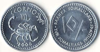 Somalilandkm16(U) 10 Shillings Scorpio