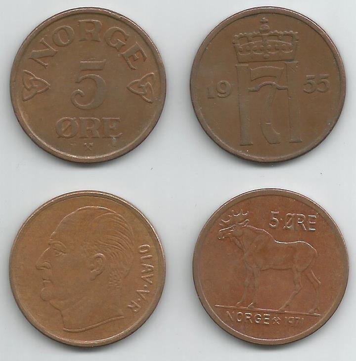 Norway Km400-405Mix(C) 5 Ore