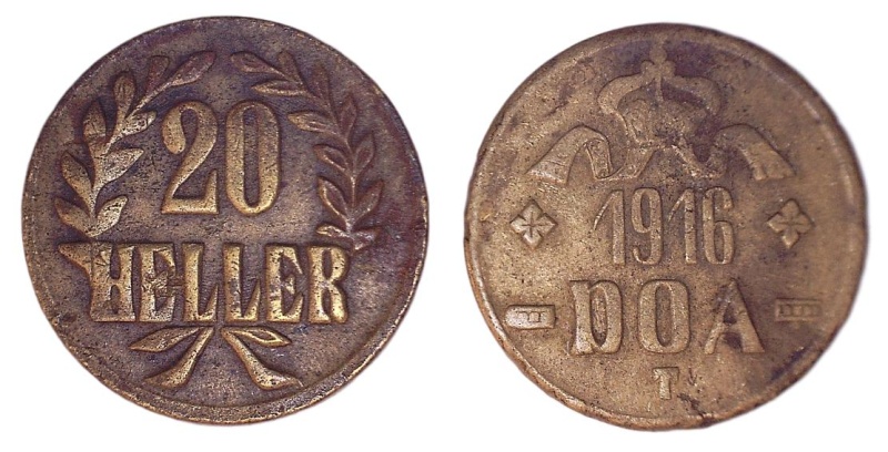 German East Africa Km15a(F) 20 Heller – 1916