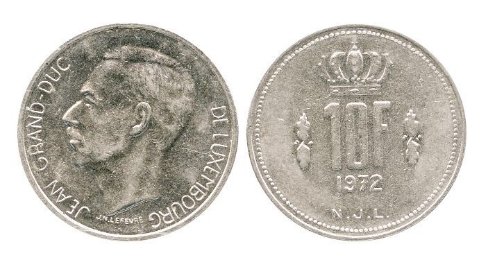 Luxembourg Km57(Vf-Xf) 10 Francs