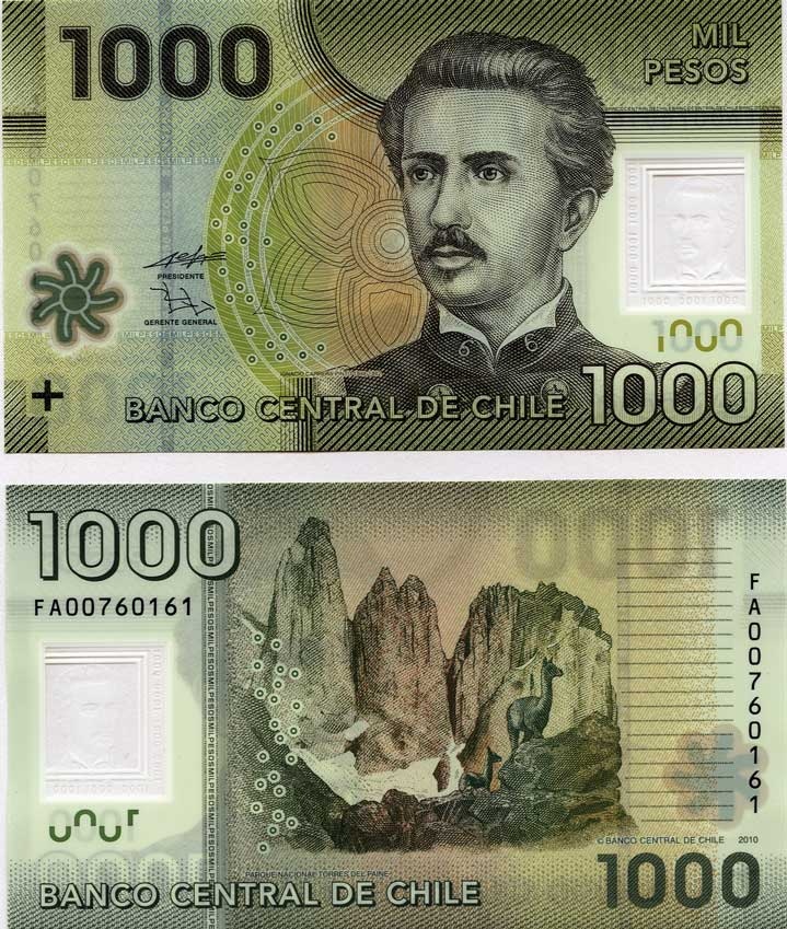 Chile P161(U) 1,000 Pesos – Polymer (Plastic)
