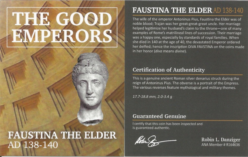 Roman Silver Denarius Of Faustina Sr. (Ad138-140) Ngc(Vf)
