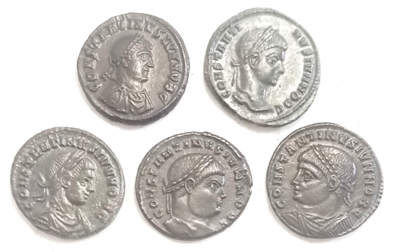 Lot Of 6 Constantine Ii (Au) (Mixed Types And Mints, Glossy Black And Silvered)