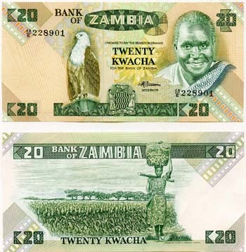 Zambia P27e(U) 20 Kwacha