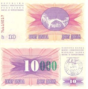 Bosnia-Herzegovina P53a(U) 10,000 Dinara
