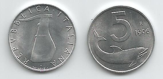 Italy Km92(U) 5 Lira