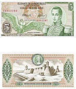 Colombia P406(U) 5 Pesos