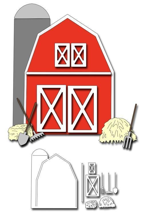 Frantic Stamper Precision Die - Barn Card Maker