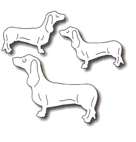 Frantic Stamper Precision Die - Three Dachshunds