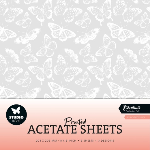 Sl Acetate Sheets Spring Butterflies Essentials 6 Sh