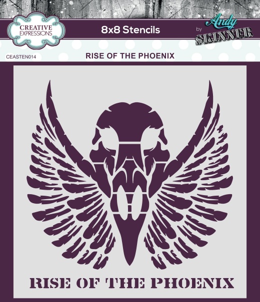 Creative Expressions Andy Skinner Rise Of The Phoenix 8 In X 8 In Stencil