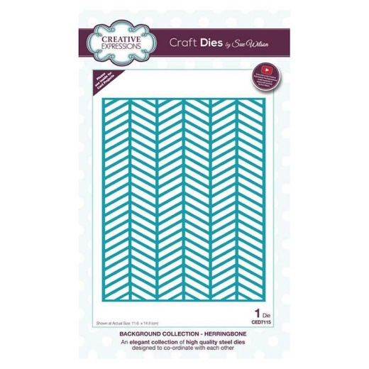 Creative Expressions Dies By Sue Wilson Background Collection Herringbone