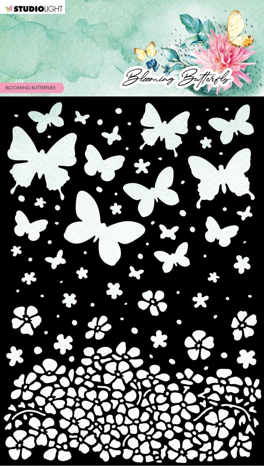 SL Cutting Die Blooming Flowers Blooming Butterfly 98X139x1mm 13 PC Nr.485