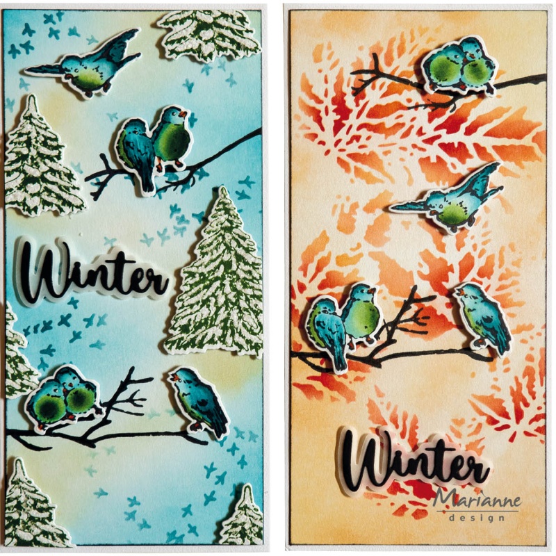 Marianne Design Stamp & Die Set - Tiny's Birds
