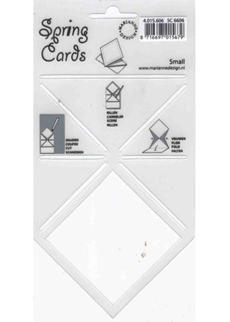 Spring Card Folding Template Small