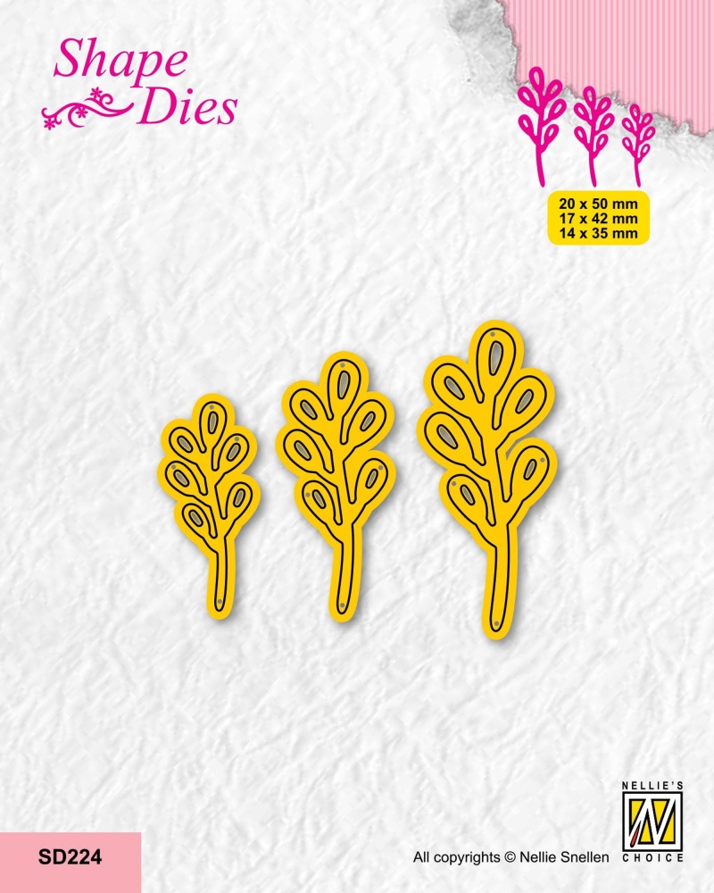 Nellie's Choice Shape Die - Set Of 3 Branches-3