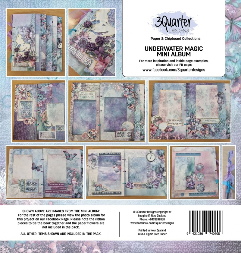 3Quarter Designs - Mini Album Base Kit - Underwater Magic