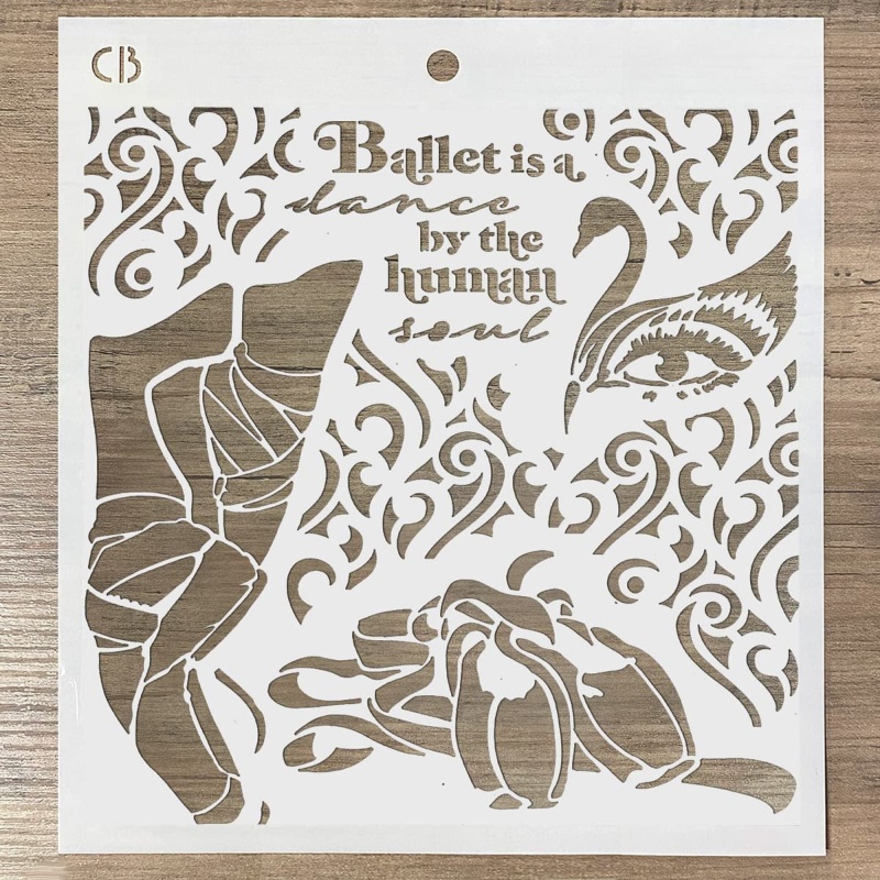Ciao Bella Texture Stencil 8X8 Dance By The Human Soul