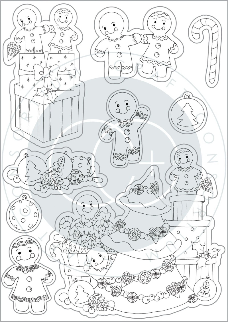 Craft Consortium Candy Christmas - Stamp Set - Decorate