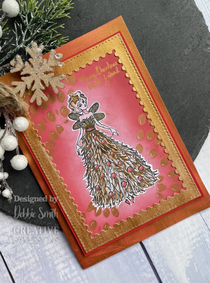 Creative Expressions Jane Davenport Christmas Tree Fairy 6 In X 4 In Clear Stamp Set