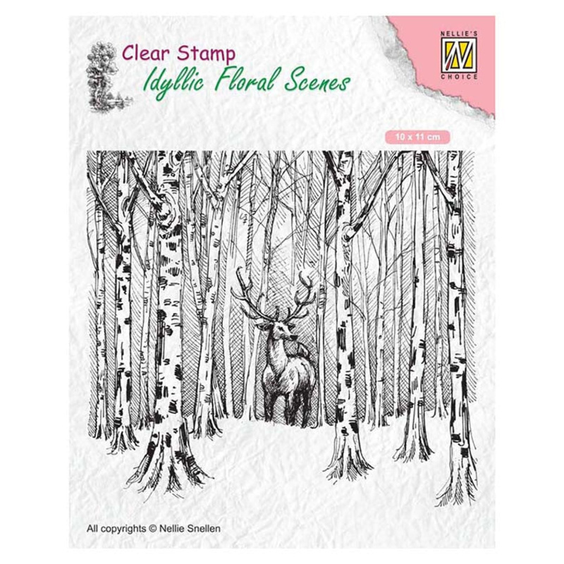 Nellie's Choice Clear Stamp Deer In Forest