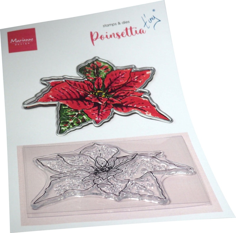 Marianne Design Clear Stamp & Die Set - Tiny's Flowers - Poinsettia