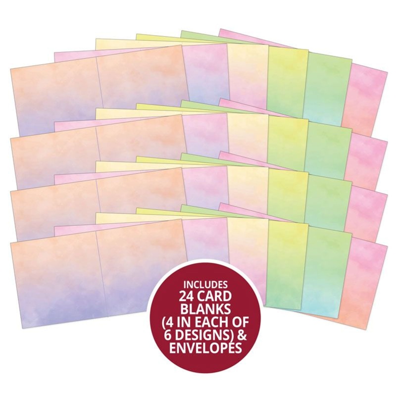 Hunkydory 6" X 6" Card Blanks & Envelopes - Ombré