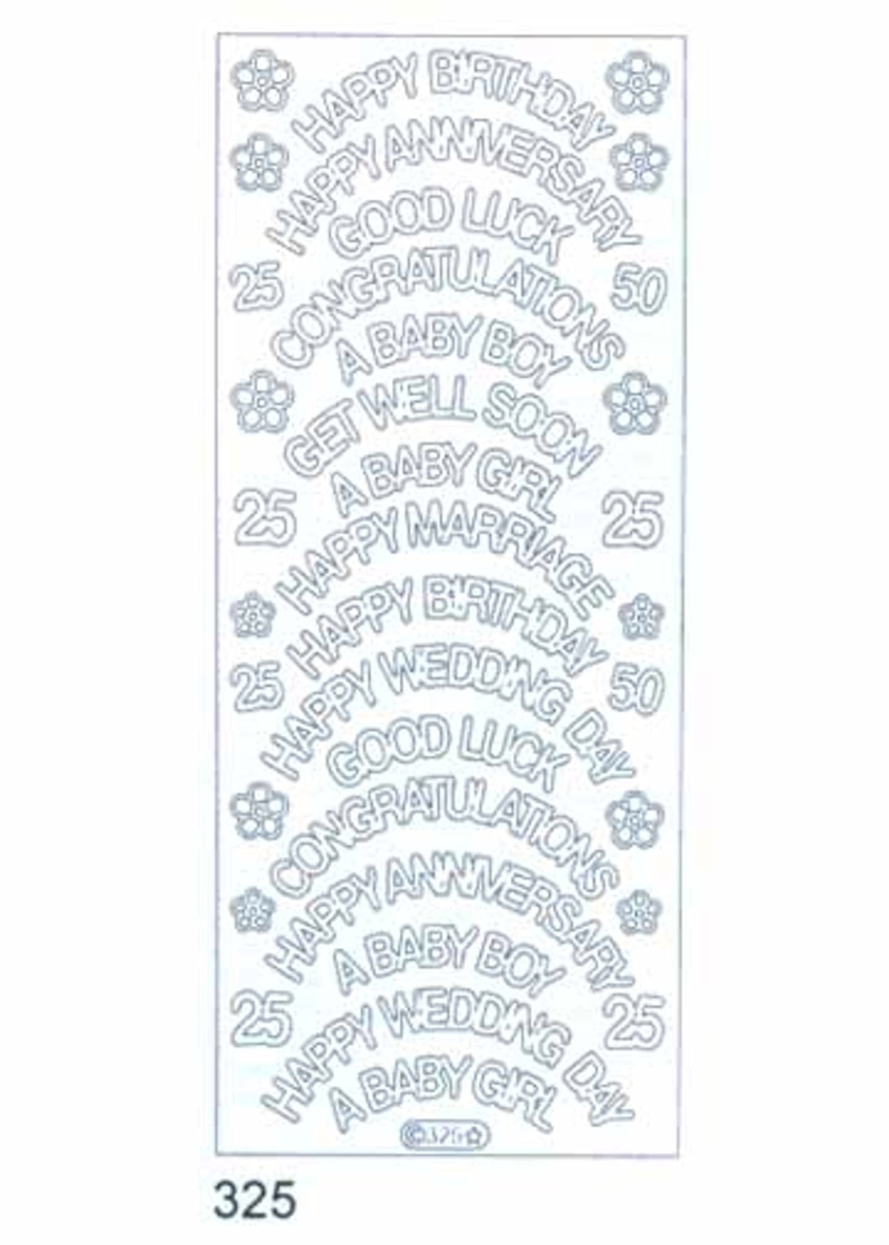 Deco Stickers - Variety - Occasions Silver