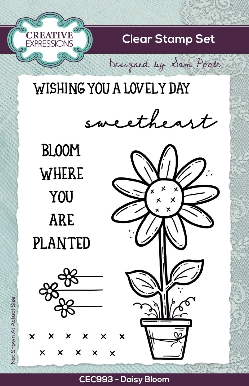Creative Expressions Sam Poole Daisy Bloom 6 In X 4 In Clear Stamp Set