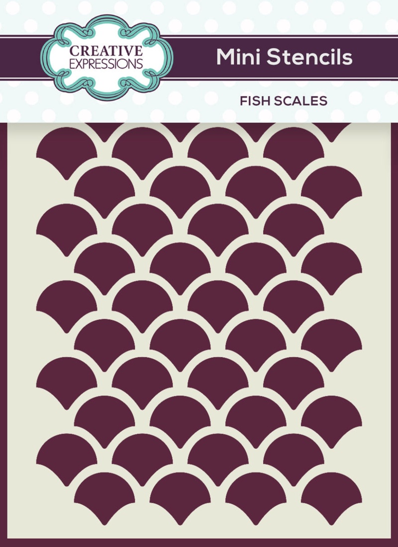 Creative Expressions Mini Stencil Fish Scales 4.0 In X 3.0 In