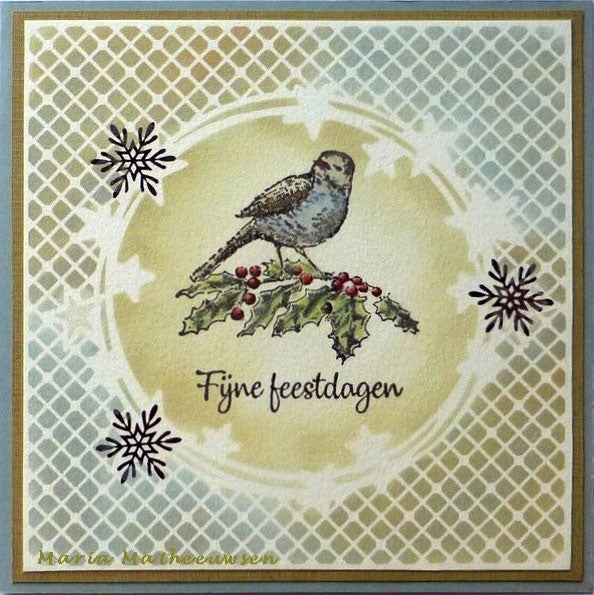 Christmas Time Clear Stamp Bird On Branch