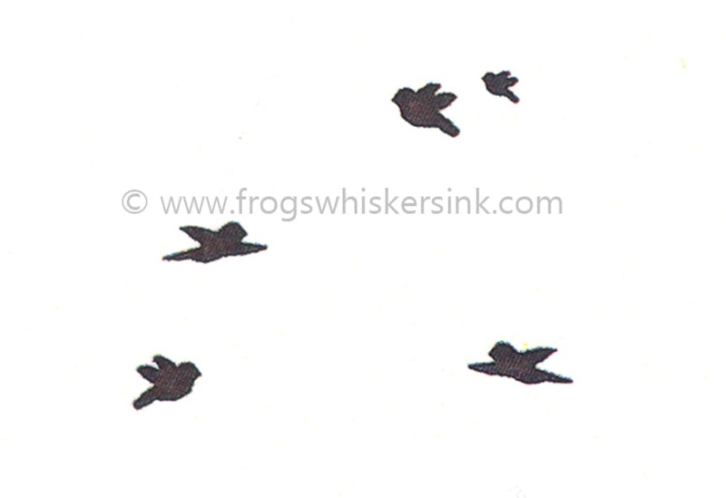 Frog's Whiskers Ink Stamps - Group Of Birds