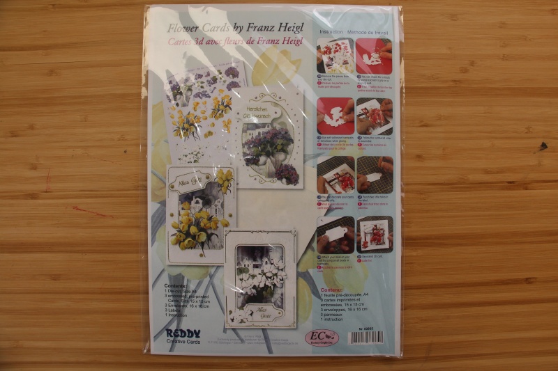 Card Kit- 3D Floral - Franz Heigl 5: 3 Cards, Envlopes And Precut Sheet
