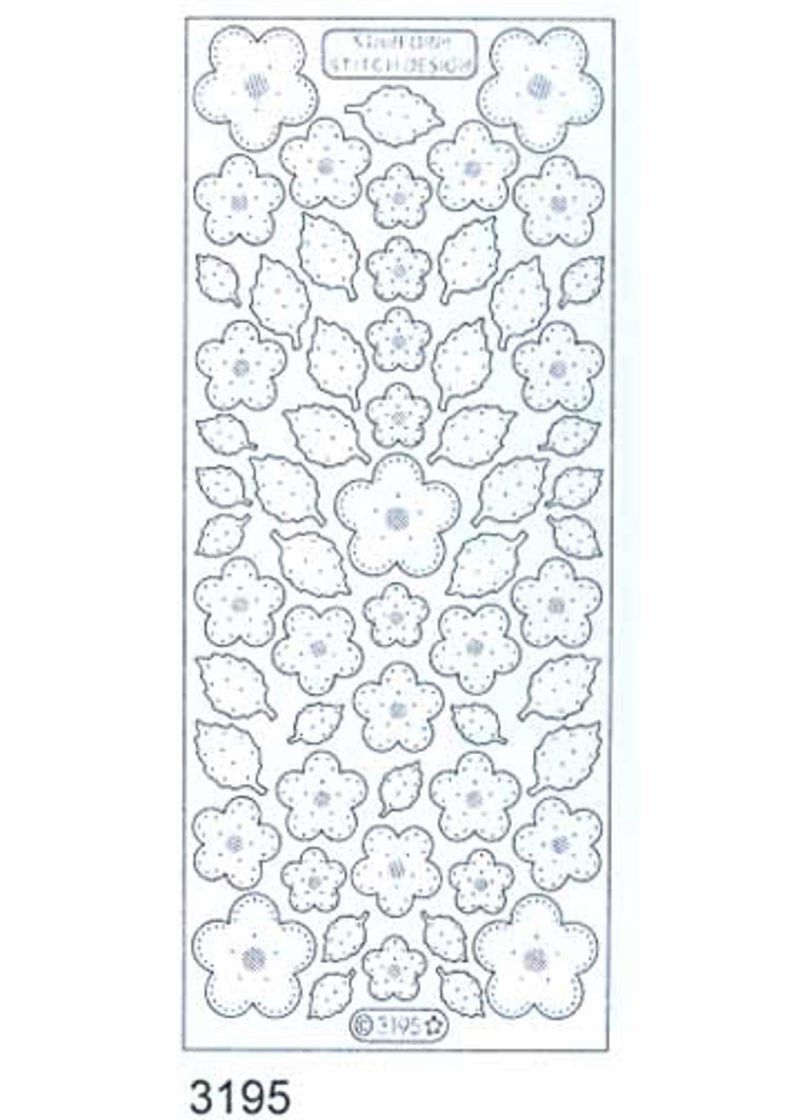 Stitch By Design Stickers - Flowers And Leaves
