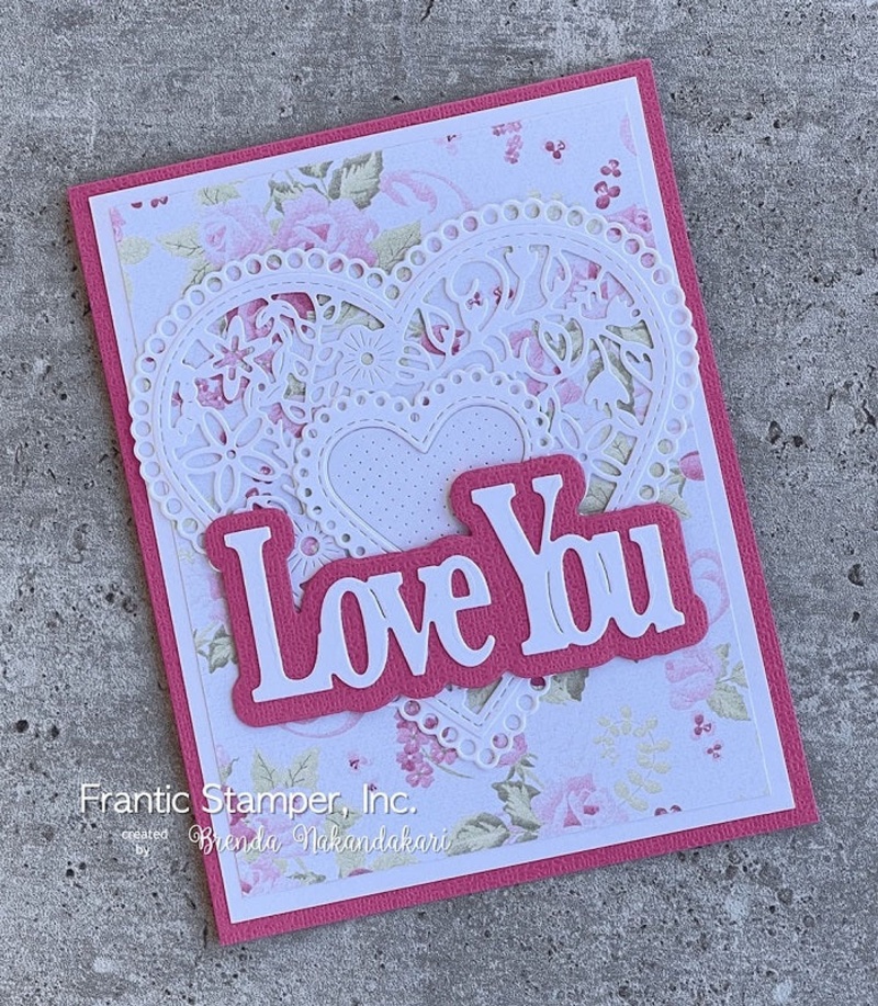 Frantic Stamper Precision Die - Bold Love You And Layer