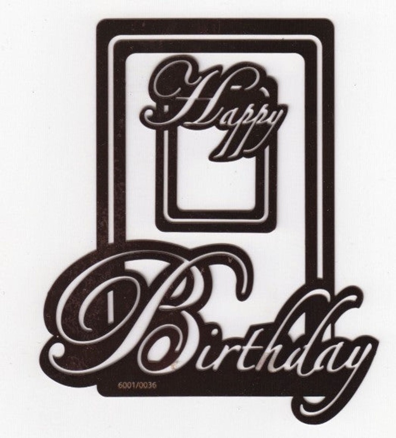 Text Stencil - Happy Birthday