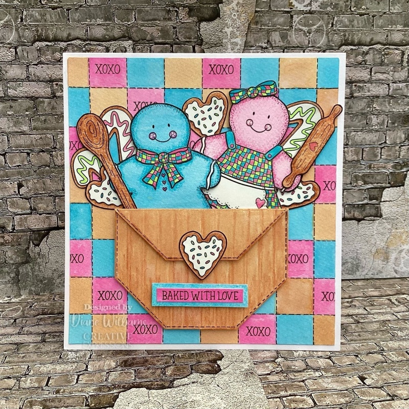 Creative Expressions Sam Poole Gingerbread Bakes 6 In X 8 In Clear Stamp Set