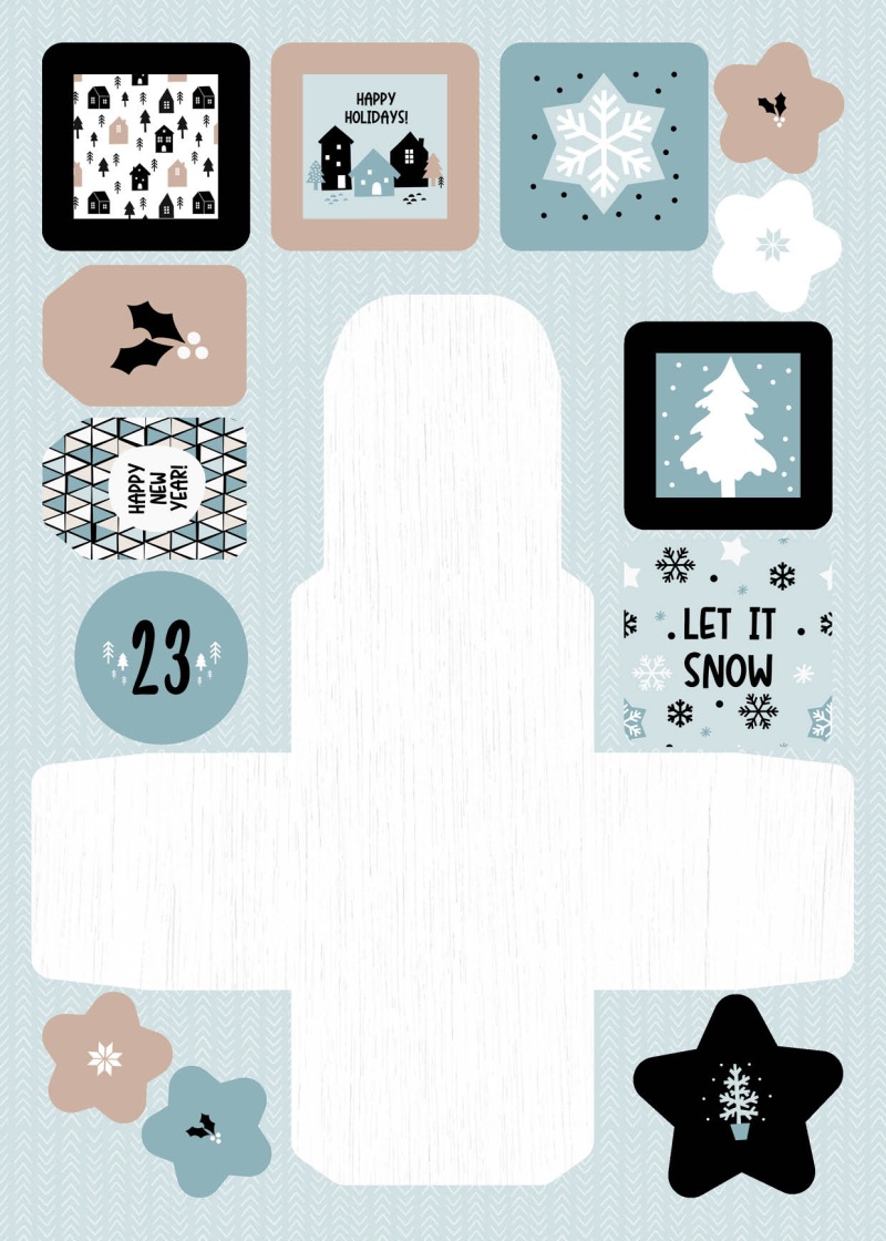 Sl Die Cut Block Advent Calendar Scandinavian Christmas Essentials 294X210x7mm 27 Sh Nr.29