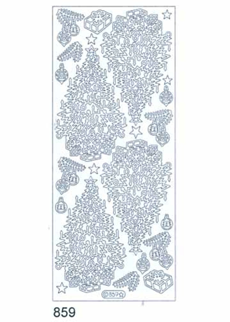 Deco Stickers - Christmas Trees Silver